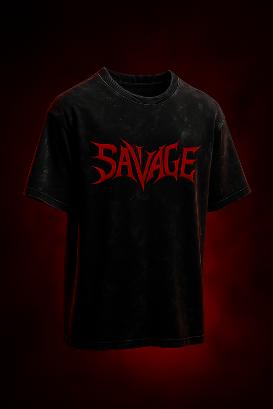 Crimson Reign acid Washed Oversized