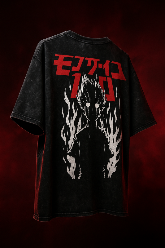 Psycho Blaze - 100% Unleashed Acid Washed Oversized Tee