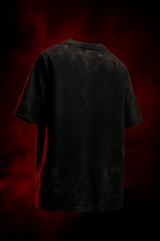 Venom Pulse Acid Washed Oversized Tee